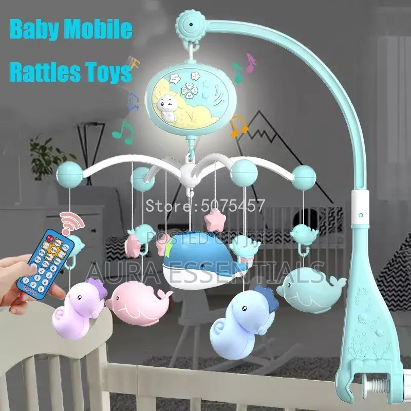 Baby Mobile Rattles Toys With Remote