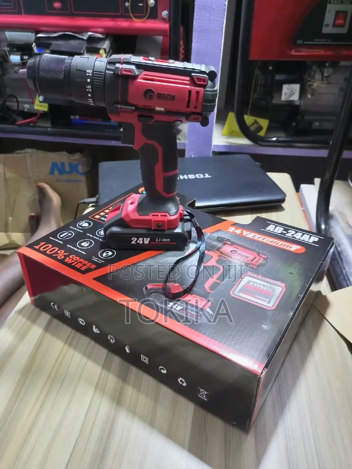 Rechargeable Drill / Cordless Drill Edon 24v