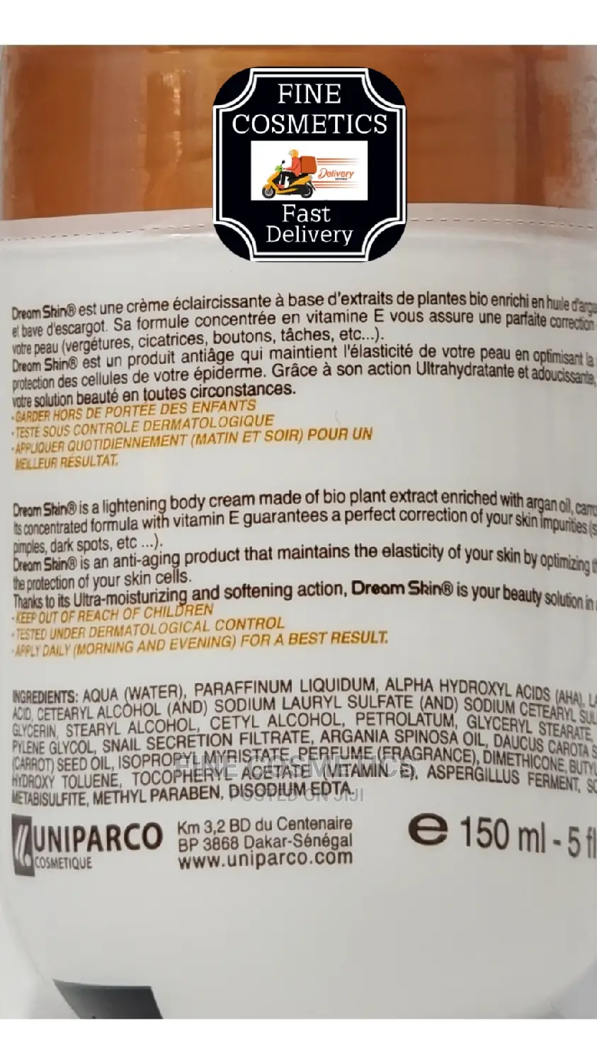 Dream Skin Lightening Cream With Carrot, Argan and Snail Oil