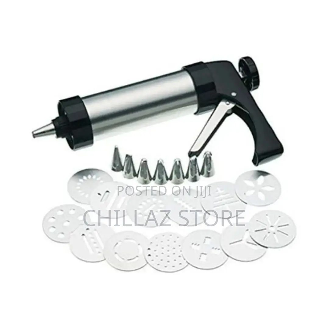 Stainless Steel Biscuit Cookie Press Gun