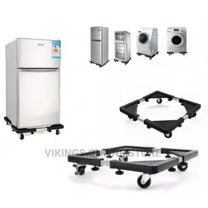 Adjustable Washing Machine and Fridge Stand Trolley,