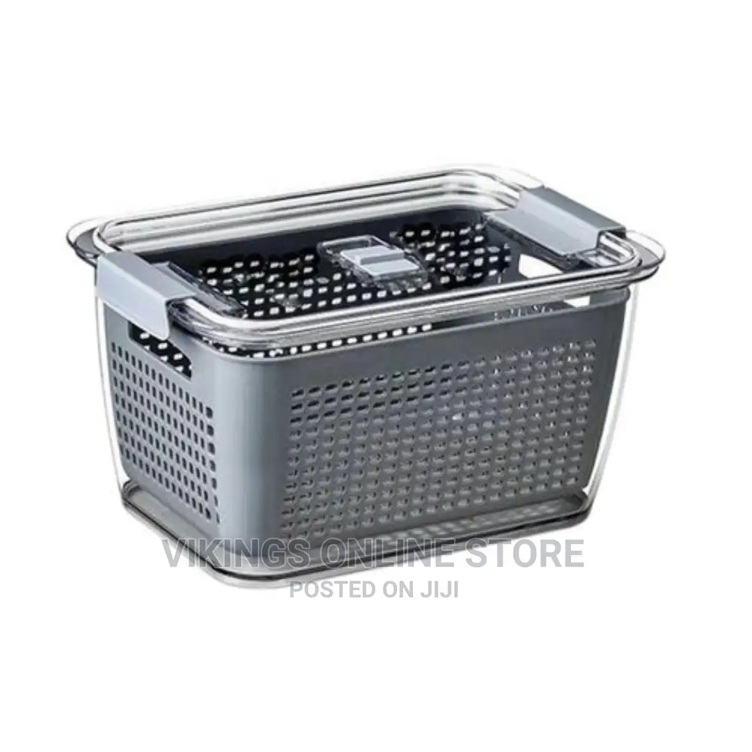 Food Storage Containers Drain Basket Fridge Storage Boxes