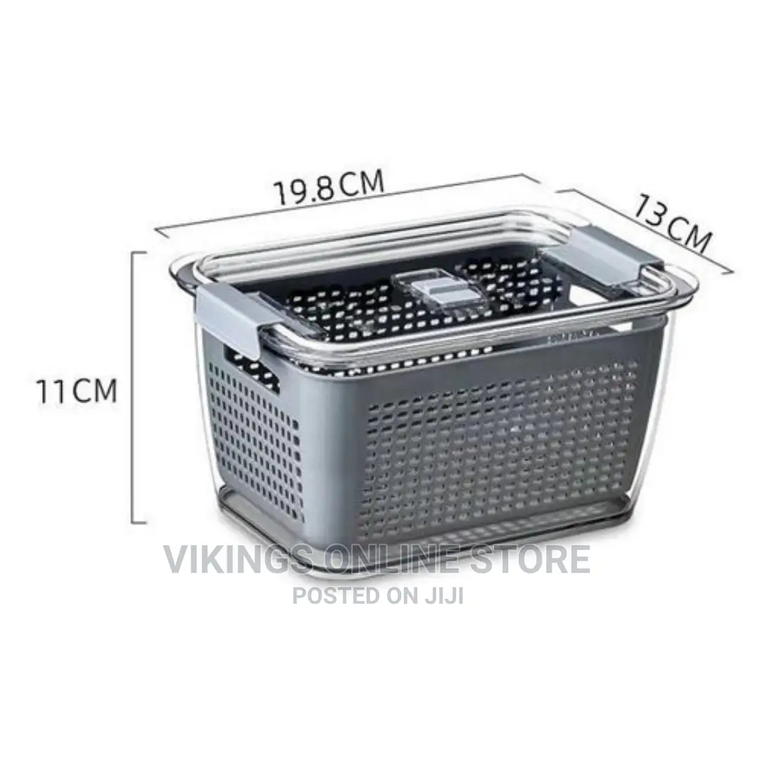 Food Storage Containers Drain Basket Fridge Storage Boxes