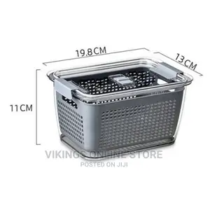 Food Storage Containers Drain Basket Fridge Storage Boxes
