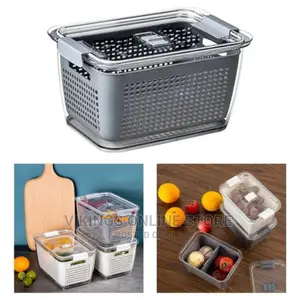 Food Storage Containers Drain Basket Fridge Storage Boxes