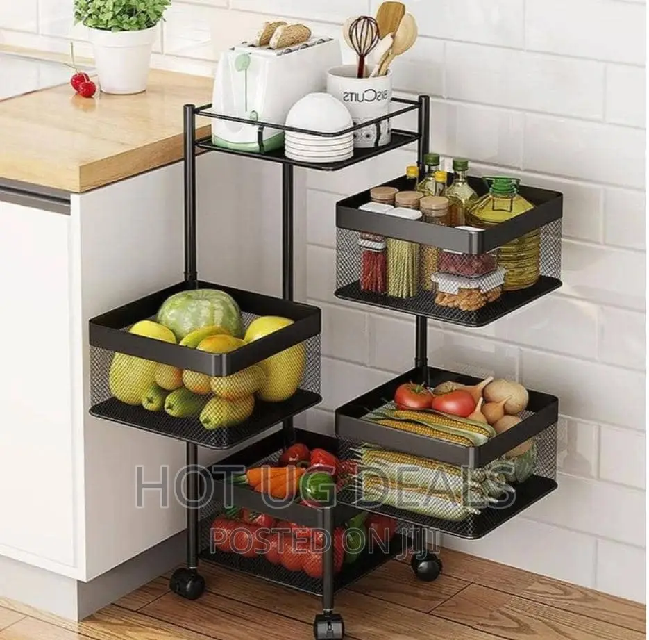 4 Tier Kitchen, Bedroom Storage Rack Basket Organiser