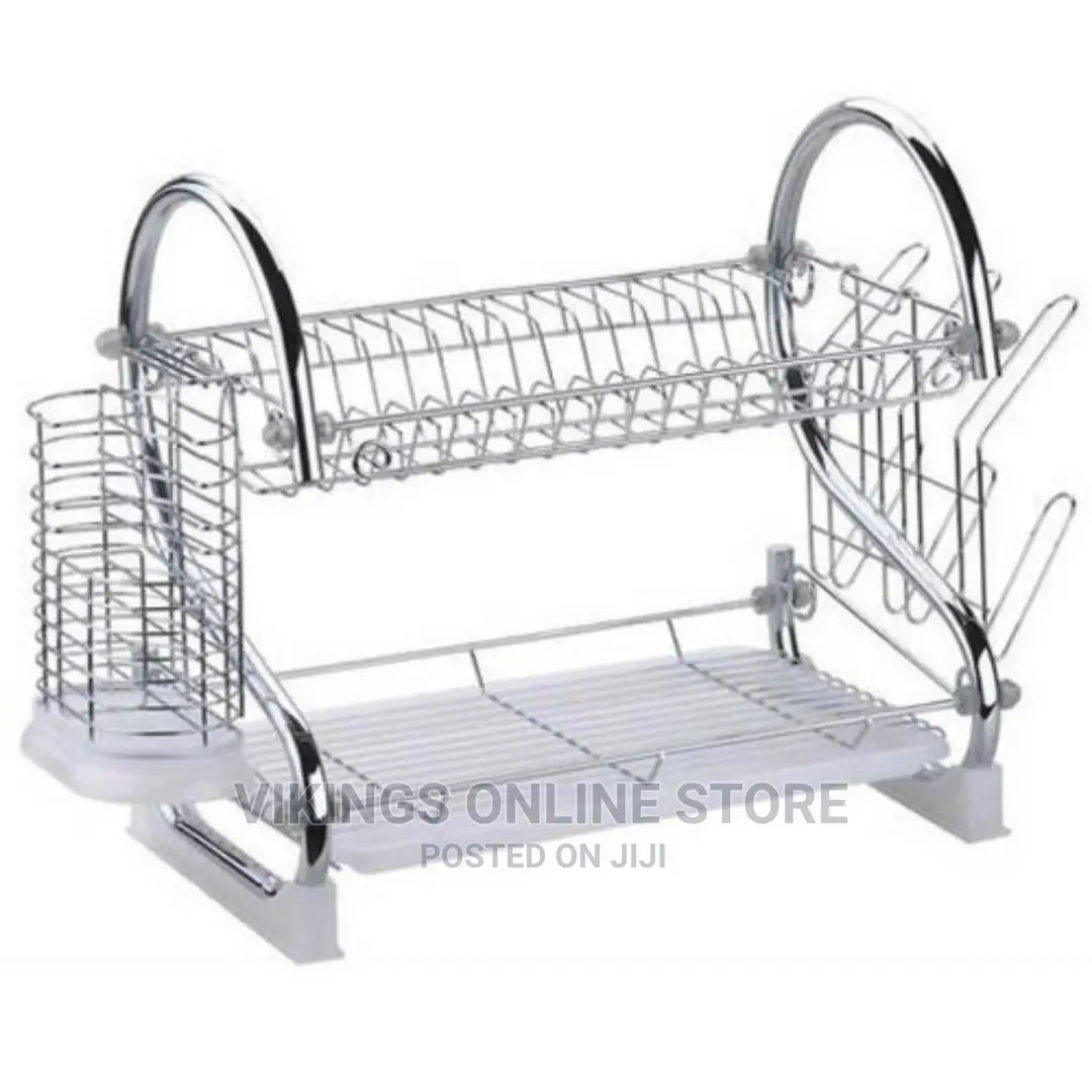 2 Tier Dish Drainer - Silver