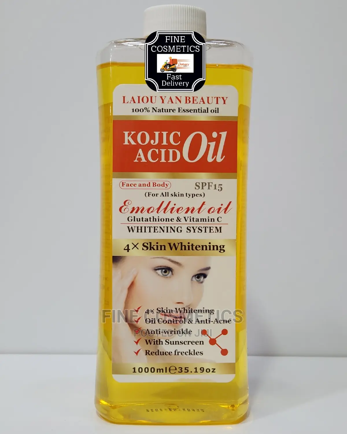 KOJIC ACID Whitening Body Oil With Glutathione and Vitamin C