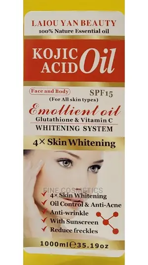 KOJIC ACID Whitening Body Oil With Glutathione and Vitamin C