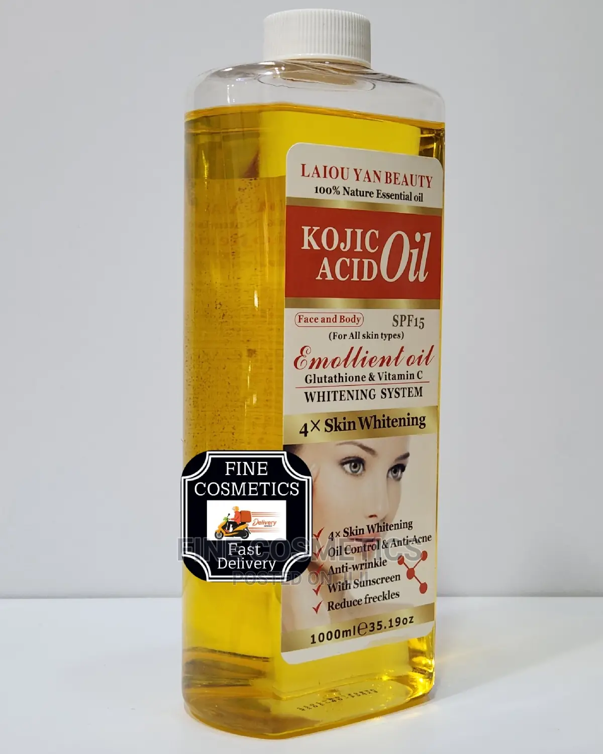 KOJIC ACID Whitening Body Oil With Glutathione and Vitamin C