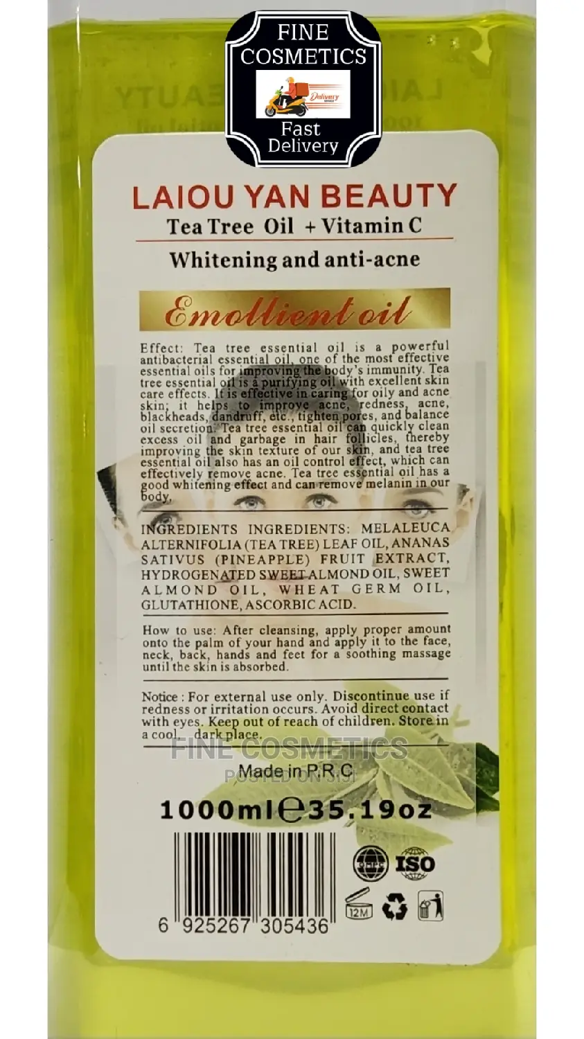 Tea Tree Oil 100% Natural Essential Whitening and Anti-Aging