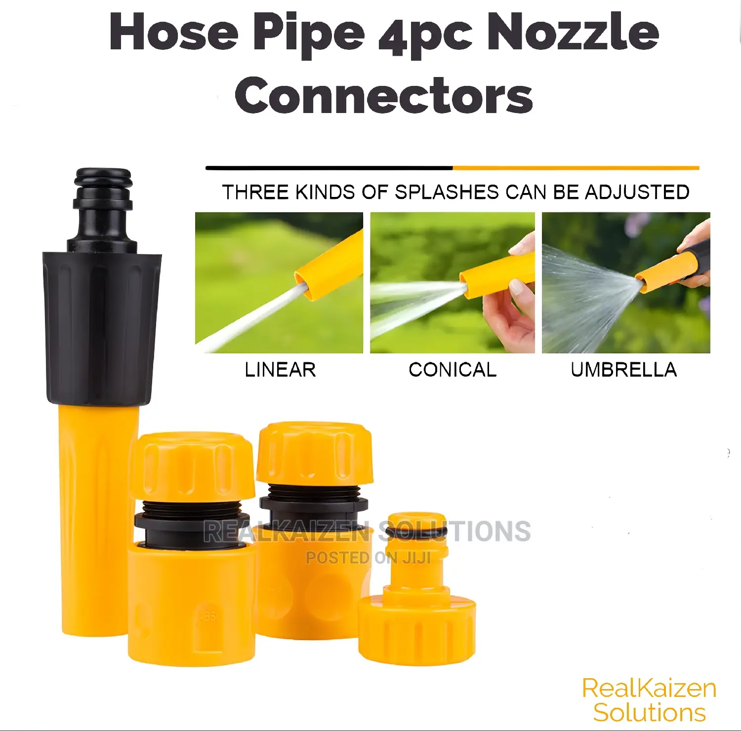 GREENLAWN 4pc Hose Pipe Sprayer Nozzle Connector Fitting Set