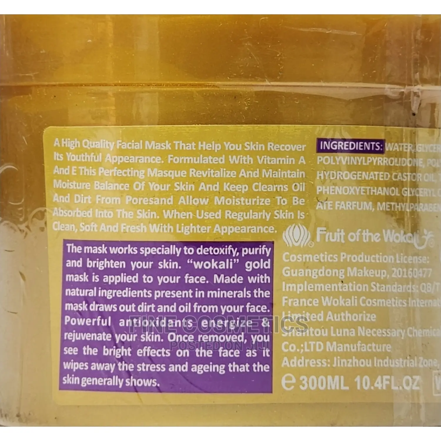 Gold Whitening Face Peel Off Mask Gold