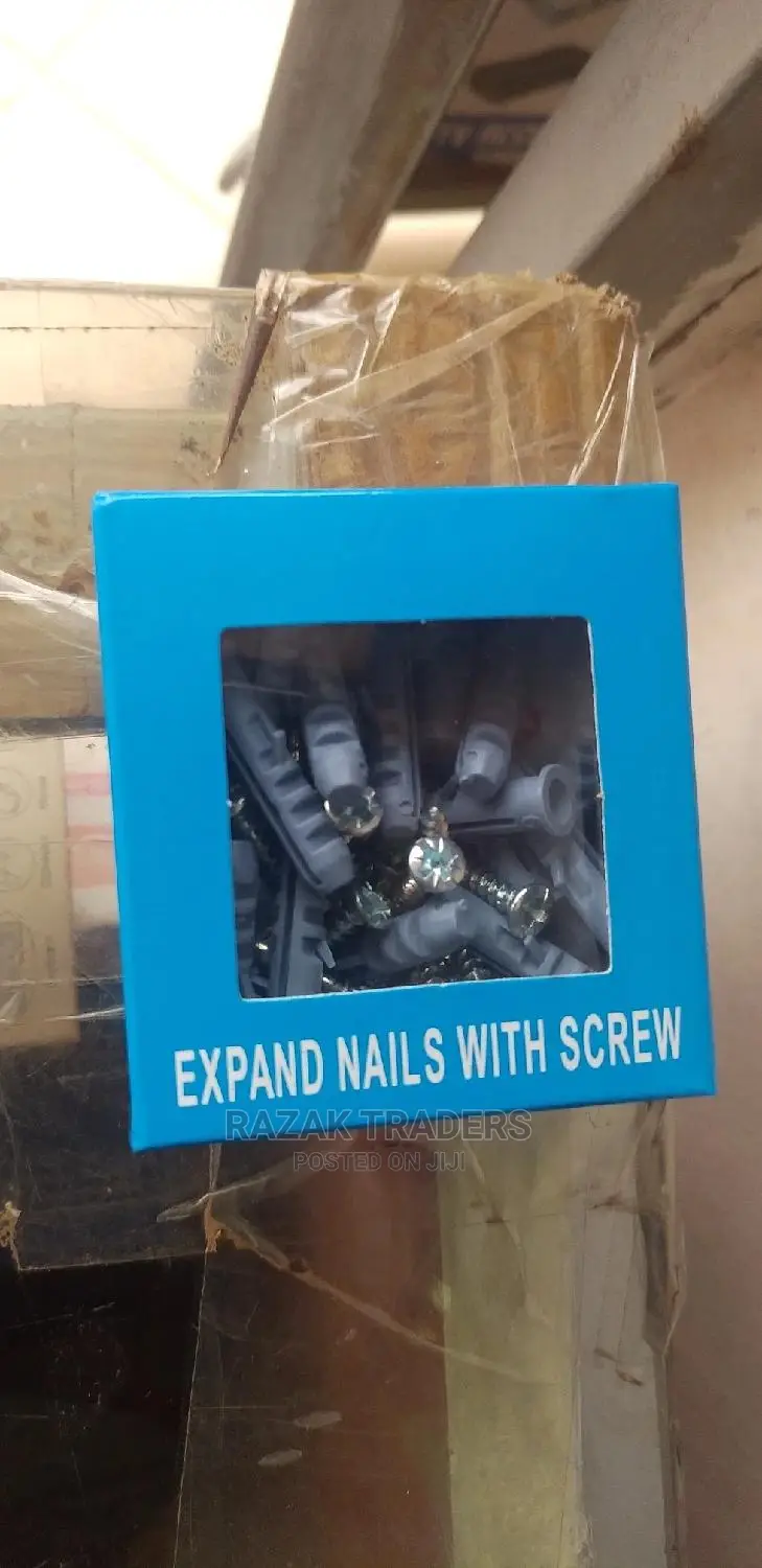 50pc Per Box Heavy-Duty With Screw/Expand Nails With Screw