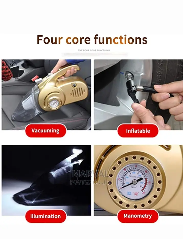 4 in 1 Vacuum Cleaner( Inflator ,Vacuum Cleaner Etc)