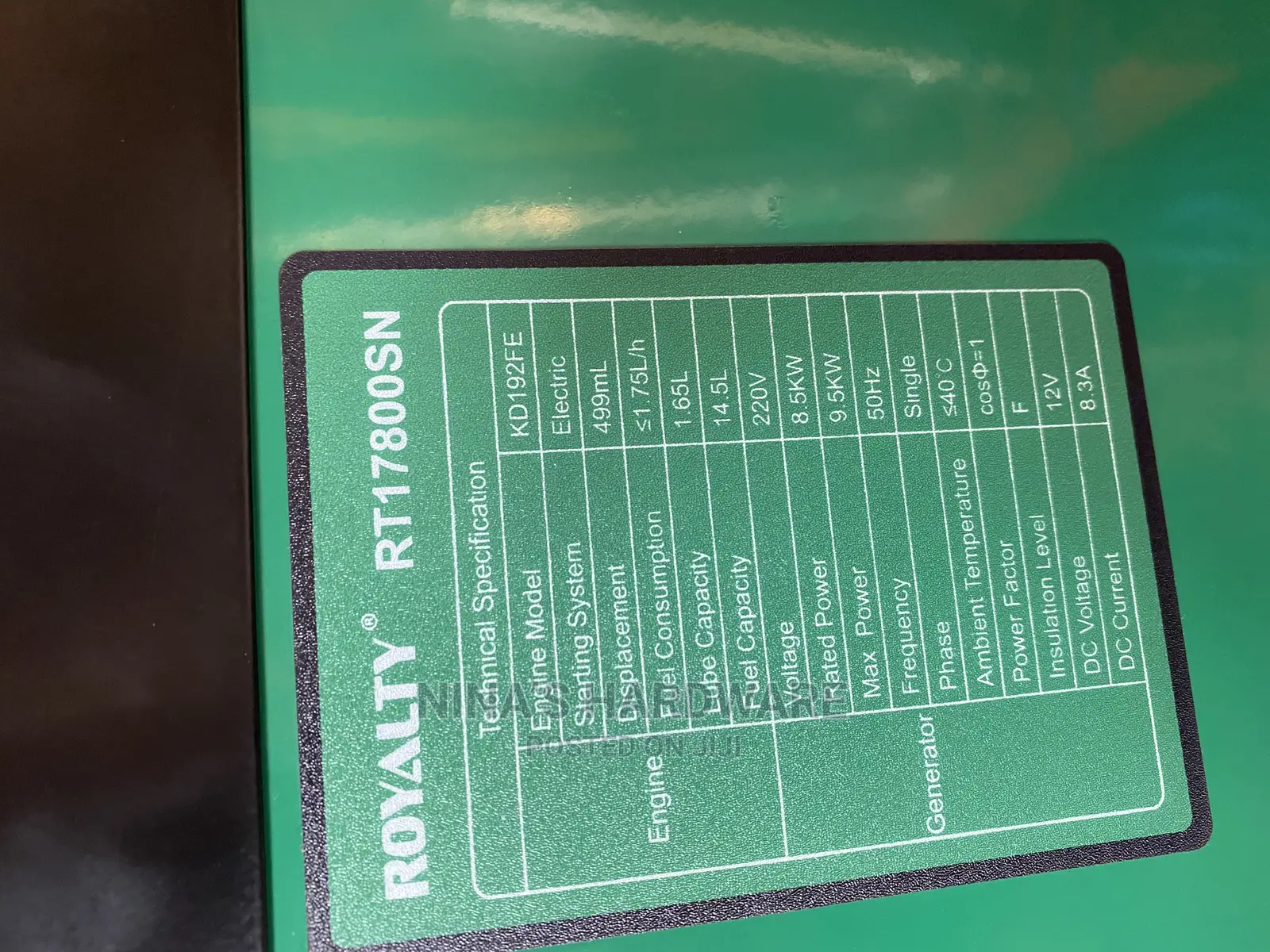 Generator Royalty Japan 10kva