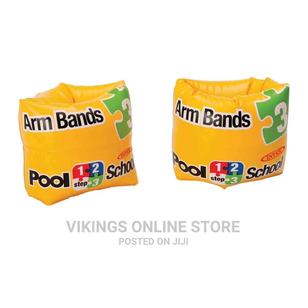 Intex 2-Piece Roll-Up Inflatable Arm Band Yellow 20 X 15cm.