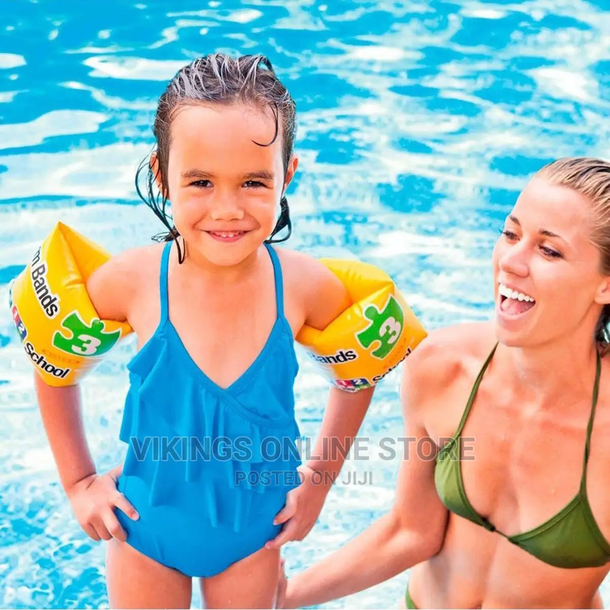 Intex 2-Piece Roll-Up Inflatable Arm Band Yellow 20 X 15cm.