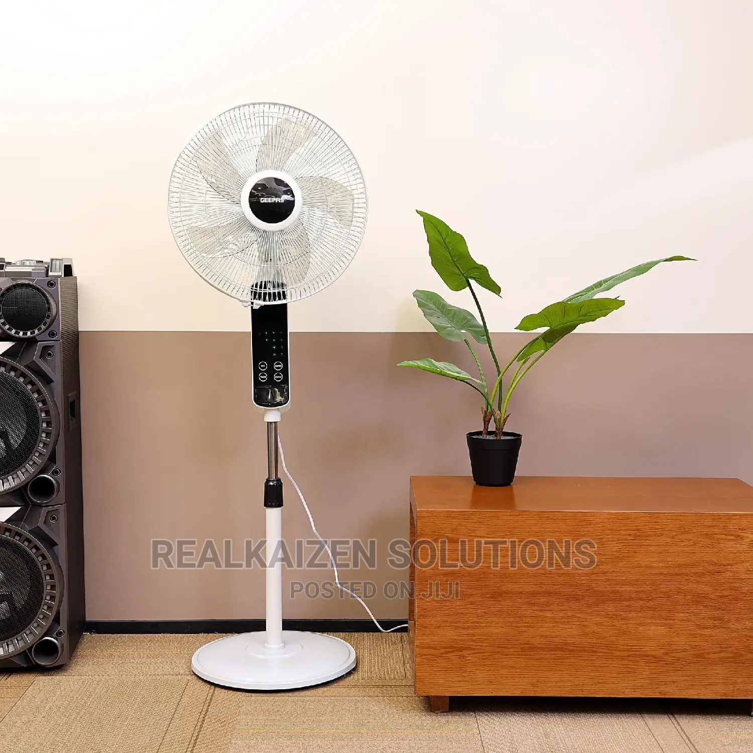 GEEPAS 16" Touch Switch 3 Speed Stand Fan With Remote