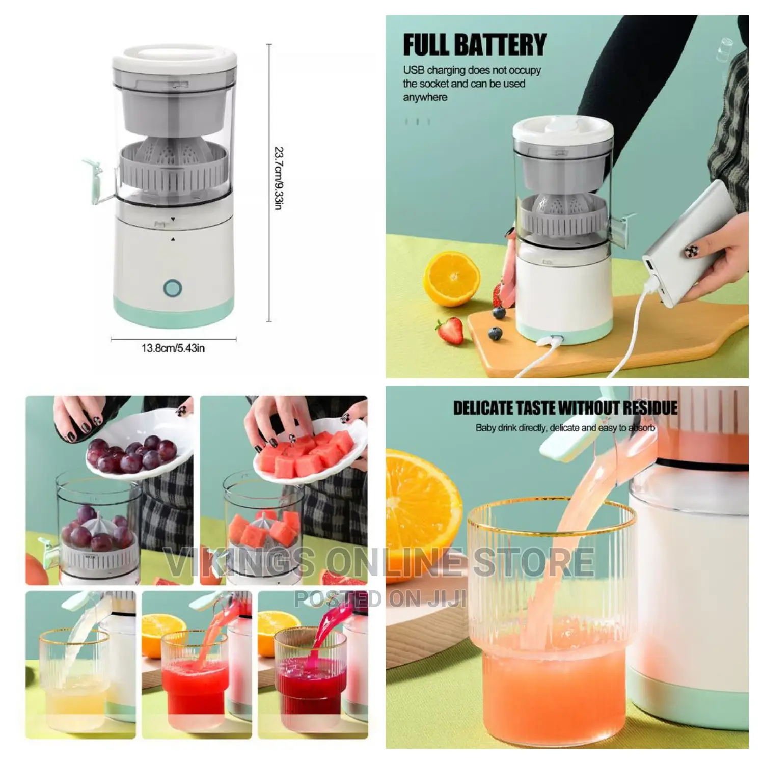 Portable Electric Citrus Juicer Rechargeable