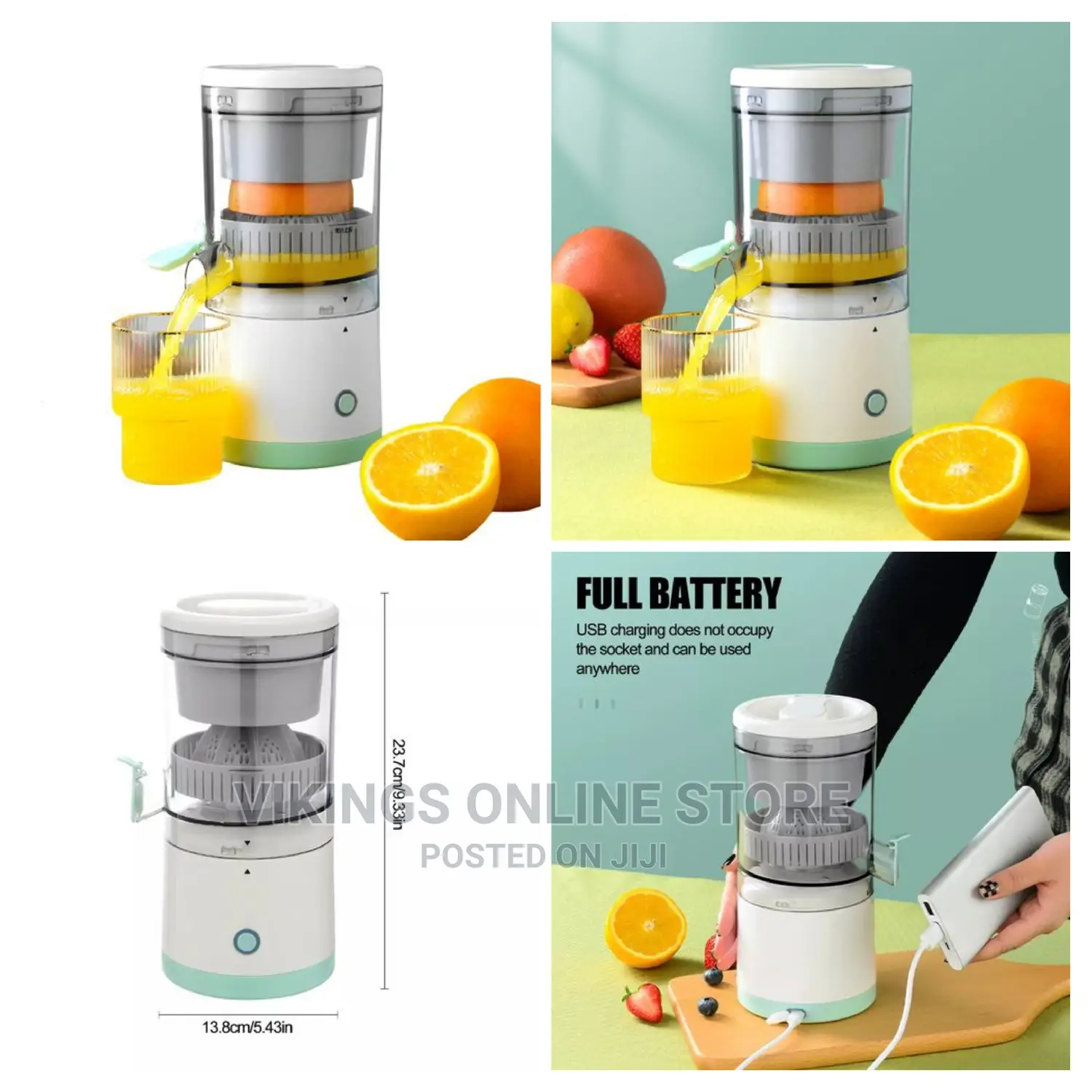 Portable Electric Citrus Juicer Rechargeable