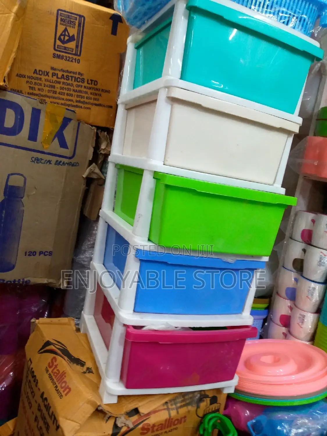 Plastic Kitchen Rack Drawer Trolley