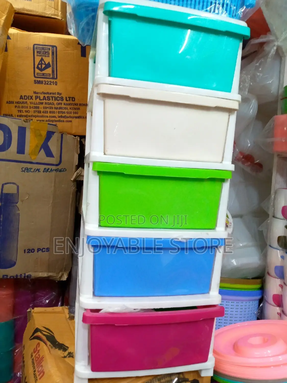Plastic Kitchen Rack Drawer Trolley