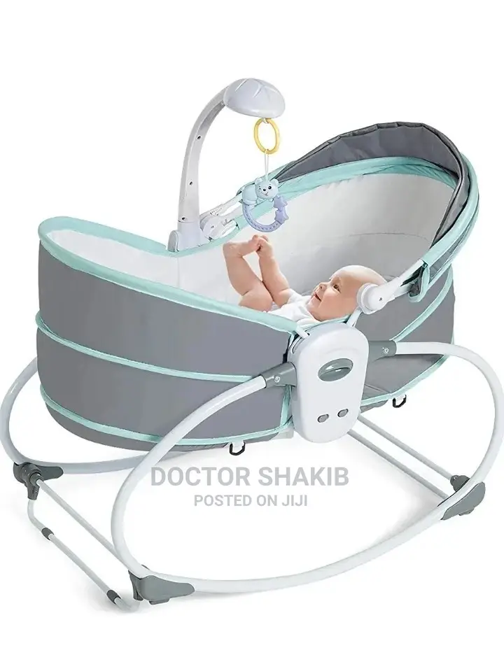 5 In 1 Musical Baby Crib And Rocker