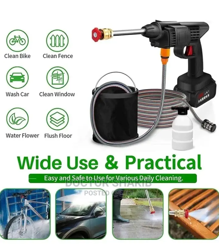 Rechargeable High Pressure Car Washer Gun