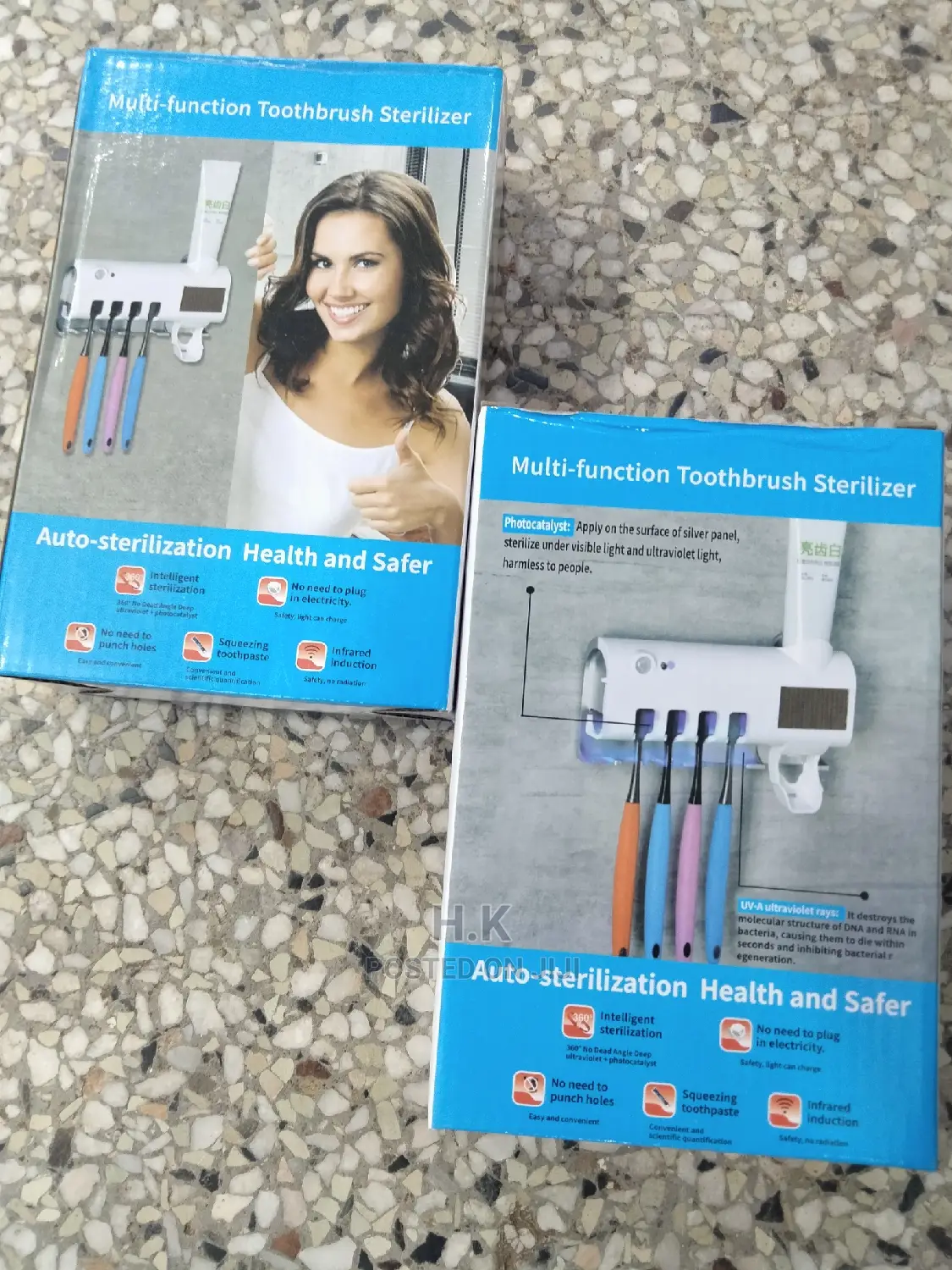 Tooth Brush Sterilizer and Toothpaste Dispenser