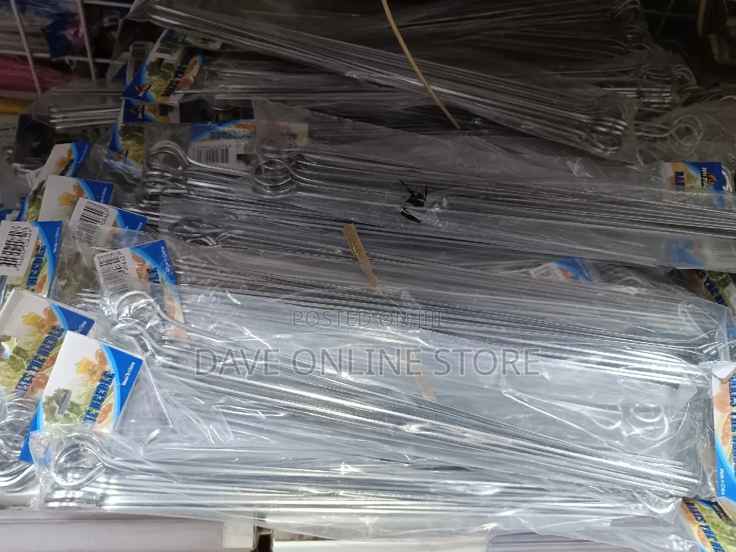 12 Pieces Set Of Metallic Bbq Barbecue Skewers