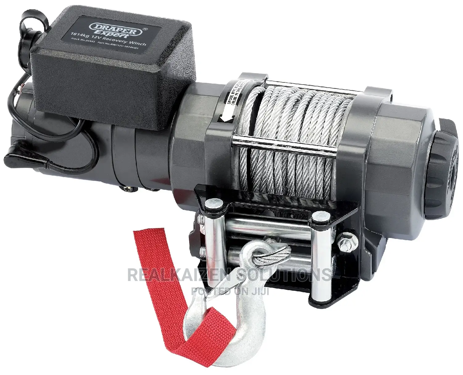 UK DRAPER Expert Heavy Duty 12V Recovery Winch 1814kg