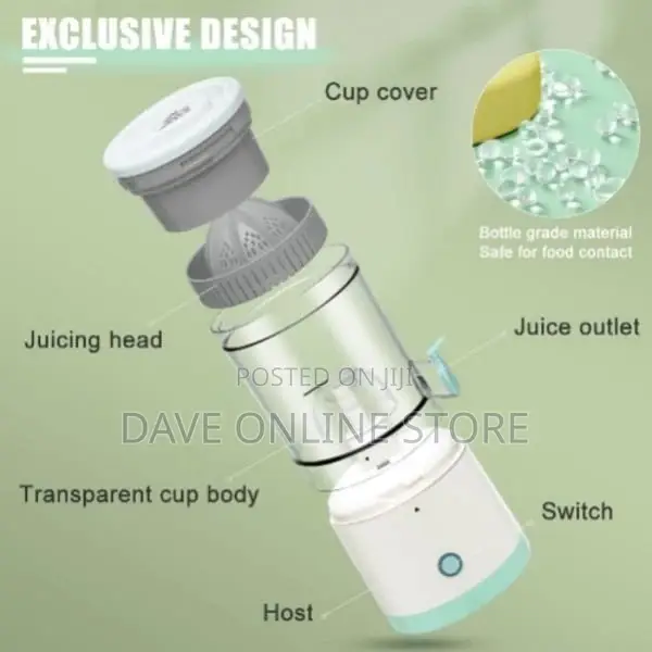 Portable Usb Charging Electric Wireless Fruit Juicer - 1L