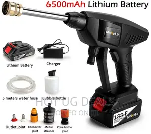 Portable Cordless High-pressure Car Wash Water Gun 2 Batteries.