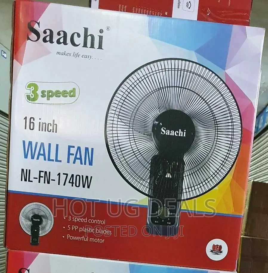 Saachi Wall Fan 16inch -black Silver