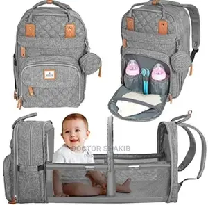 Multifunctional Baby Diaper Bag and Bed
