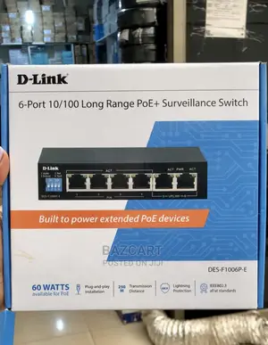 Photo - D-Link 6-Port 10/100 Long Range Poe+ Switch - 60 W Poe