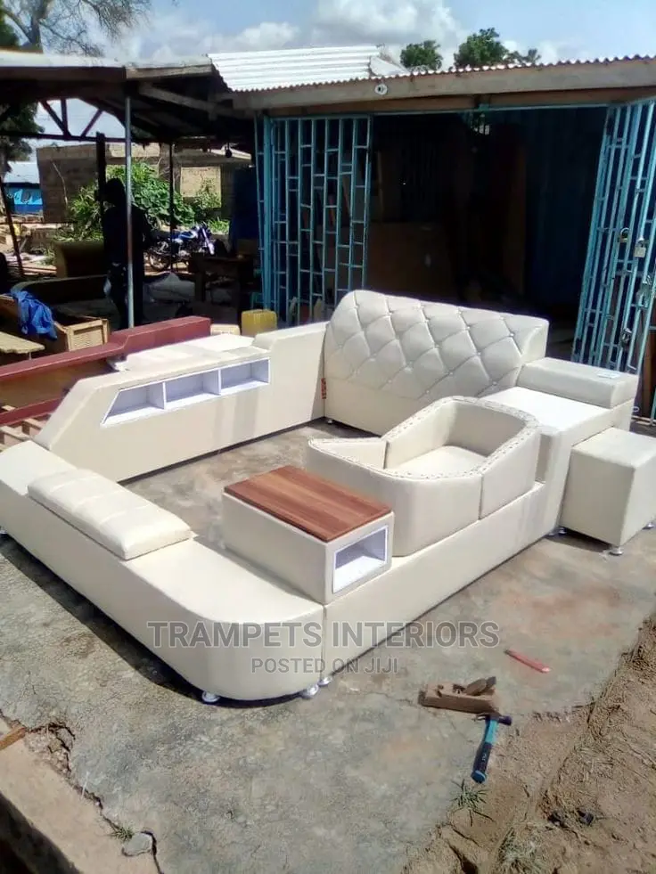 Beds/ King Size Cream Bed in Central Division Furniture, Trampets