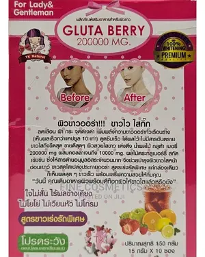 Gluta Berry 200000 Mg Drink Skin Whitening Powder 10pcs/Box