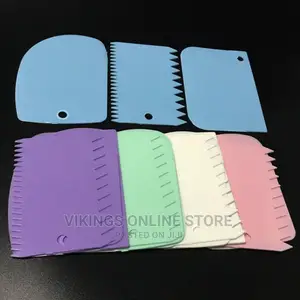 3pcs/Set Plastic Dough Knife Icing Fondant Scraper