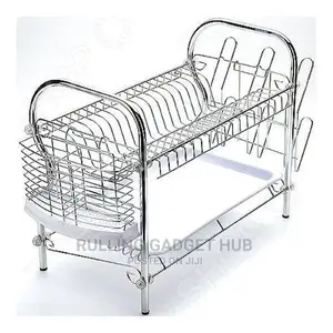 Dish Rack Drainer for Utensils Cutlery - Silver
