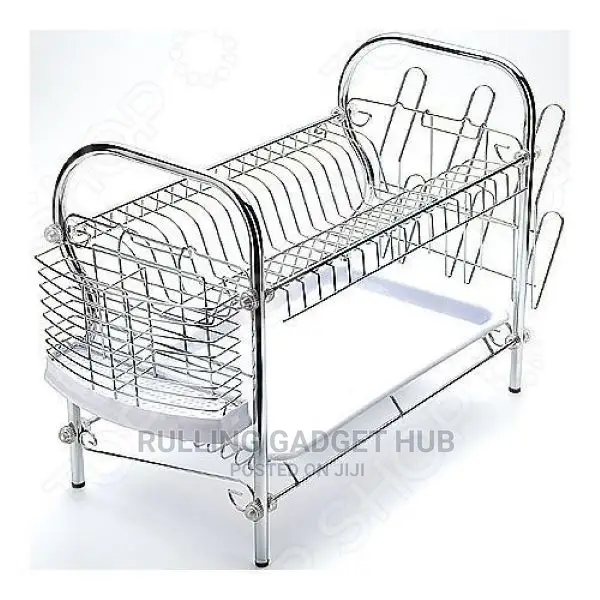 Dish Rack Drainer for Utensils Cutlery - Silver