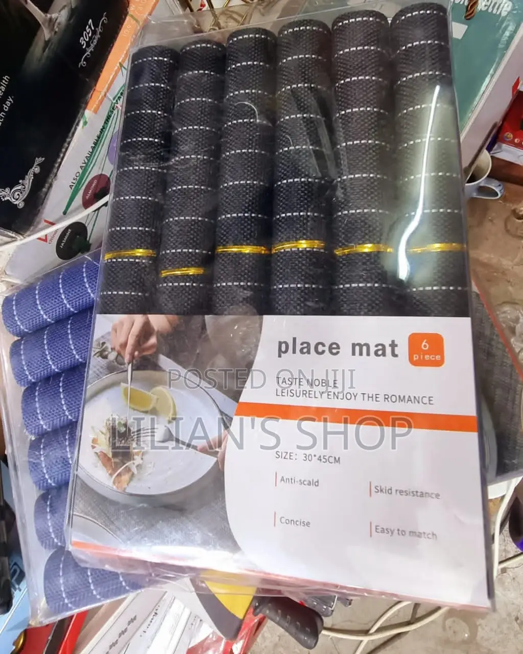 6pcs Plain Colours Table Mats
