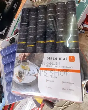 6pcs Plain Colours Table Mats