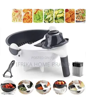 Magic Vegetable Cutter With Drain Basket 9 in 1