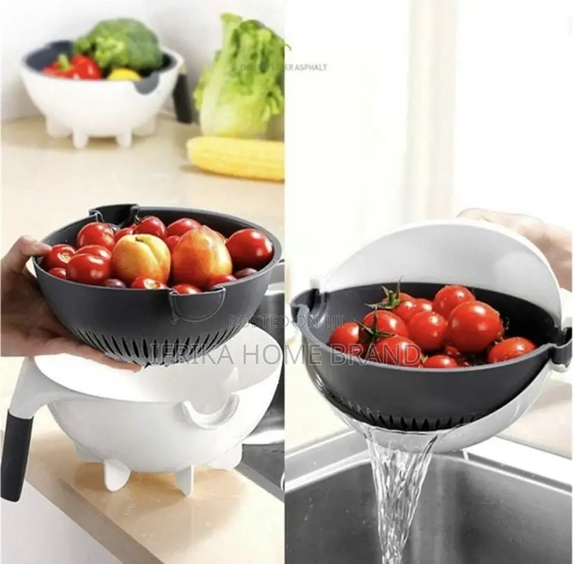 Magic Vegetable Cutter With Drain Basket 9 in 1