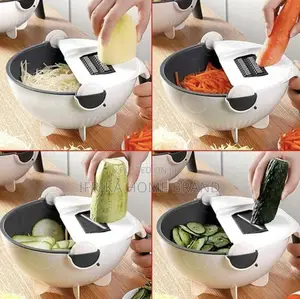 Magic Vegetable Cutter With Drain Basket 9 in 1