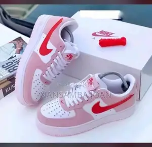 Ladies Sneakers-Pink White