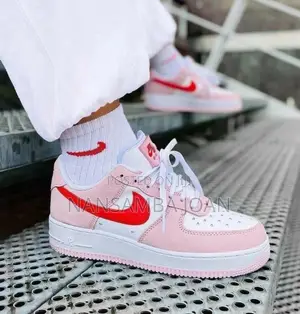 Ladies Sneakers-Pink White