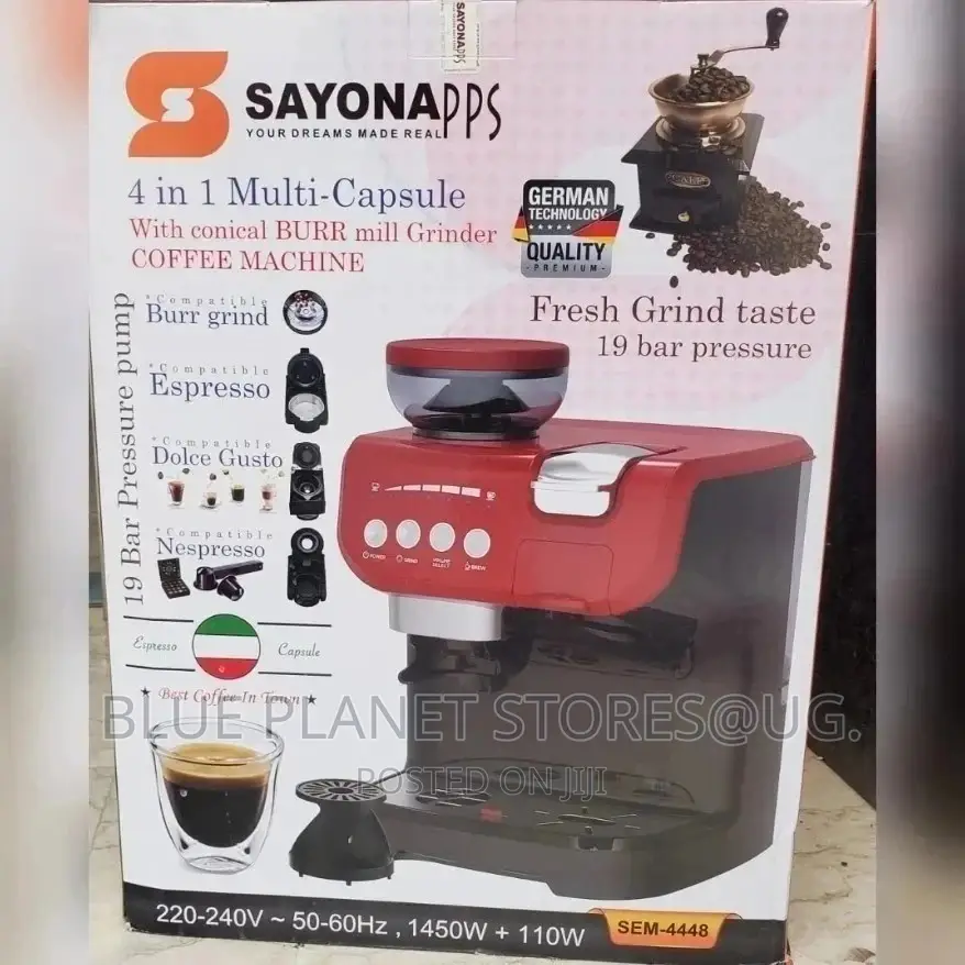 SAYONA 4-In-1 Multi Capsule Coffee Maker || 1450w | SEM-4448